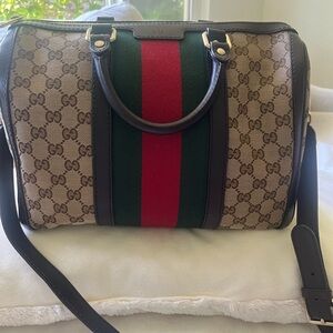 Authentic Gucci Web Boston bag, vintage
